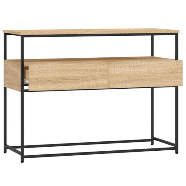 Toimiva ja tyylikäs konsolipöytä 100 x 40 x 75 cm, valmistettu teknisestä puusta ja metallista DEC031920 kastanj