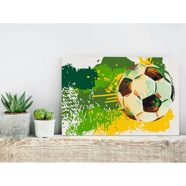 Målarset att måla själv med nummer motiv Fotboll Emotioner 60 x 40