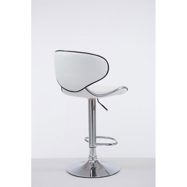 Barstol - Ikke specificeret - Højdejusterbar - Kunstlæder - Forkromet metal - Moderne design Vit