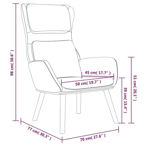 Moderne design loungestol i mørkegrå velour DEC026694 Grå