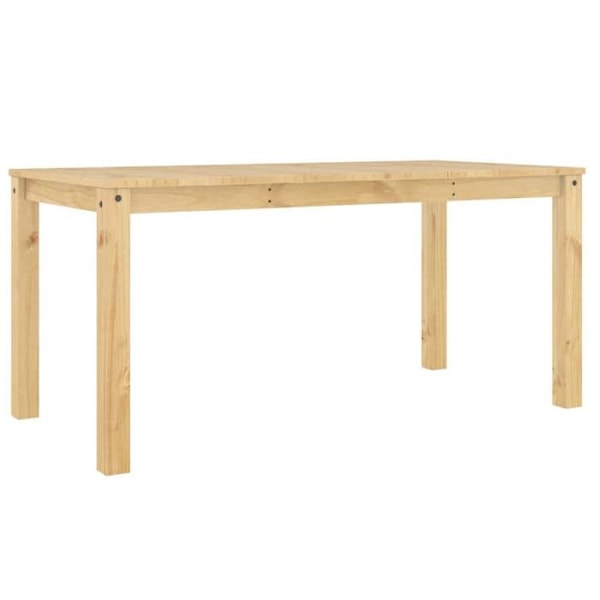 Design enkelt spisebord køkken 160 x 80 x 75 cm massivt fyrretræ egetræ farve DEC036898 kastanj