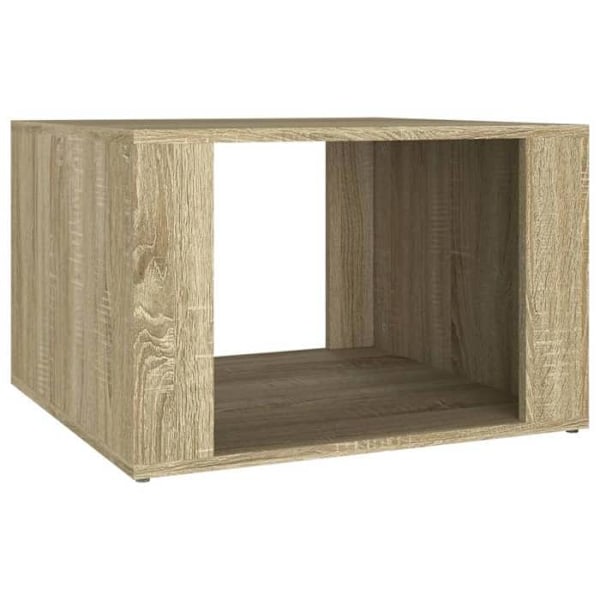 Nattduksbord med öppet fack 57 x 55 x 36 cm ingenjörsträ i ekfärg DEC033893 kastanj