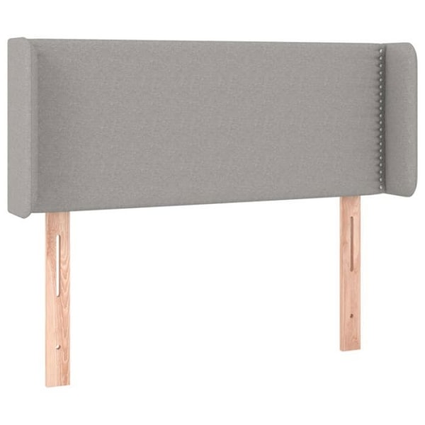 Hovedgavl - LED - Lys grå - 93x16x78/88 cm - Moderne design - Højdejusterbar Ljusgrått