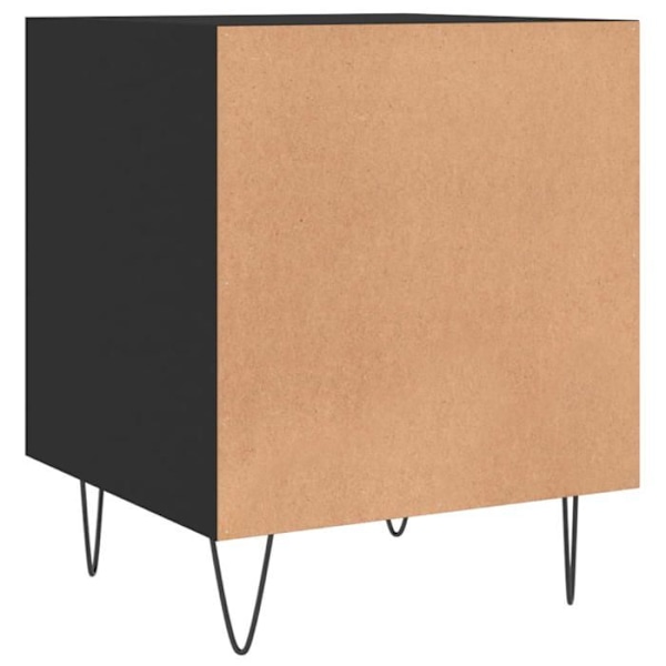 Natteskab med rum med dør 40 x 40 x 50 cm sort ingeniørtræ og jern DEC034462 kastanj