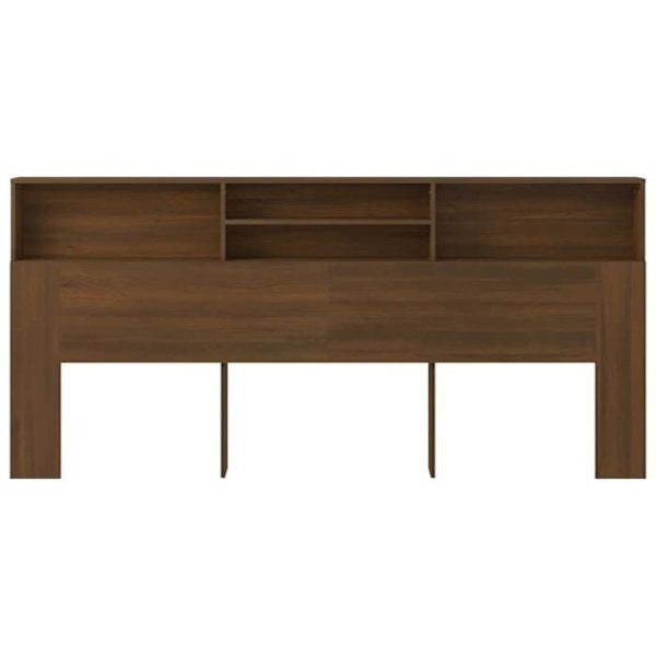 Hovedgærde - MDF - Brun - 220x19x103,5 cm - Integreret opbevaring - Moderne stil kastanj