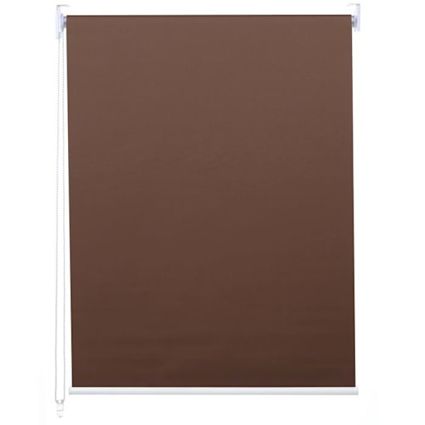 Fönsterjalusi med mörkläggning, solskydd, sidodriven jalusi 70 x 230, opak brun