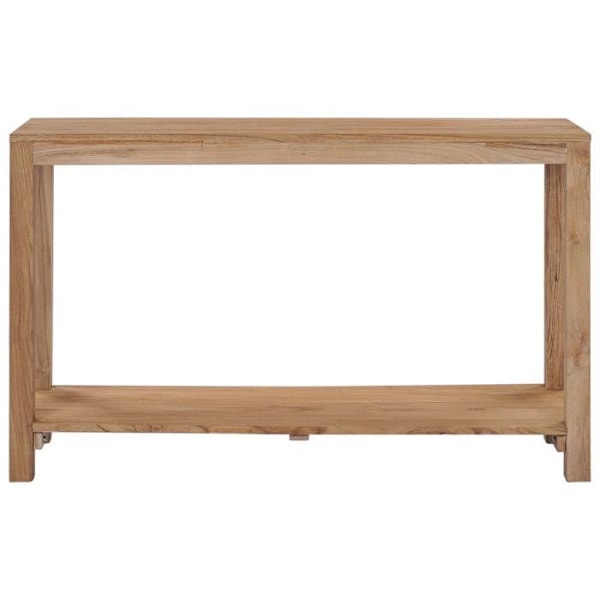 Pöytä, konsoli, hylly, sivupöytä 120 x 35 x 75 cm teak-puusta DEC031545 kastanj