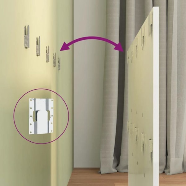 Hovedgærde til seng soveværelse møbel 120 x 1,5 x 80 cm MDF hvid TDL0203637