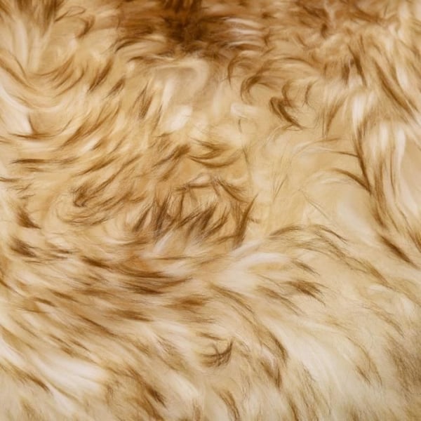 Sæt med 2 brune fårestofstolepuder 40 x 40
