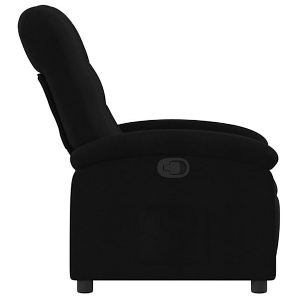 Fauteuil relax TV med komfortabel polstring og manuel funktion til at læne sig tilbage i sort stof DEC028118 Svart