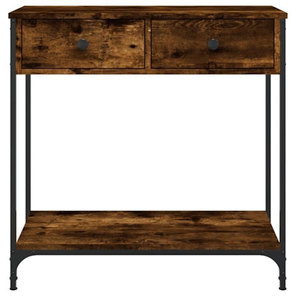 Entréemøbel konsolbord design elegant med skuffer 75 x 34,5 x 75 cm ingeniørtræ brun og metal DEC031811 kastanj