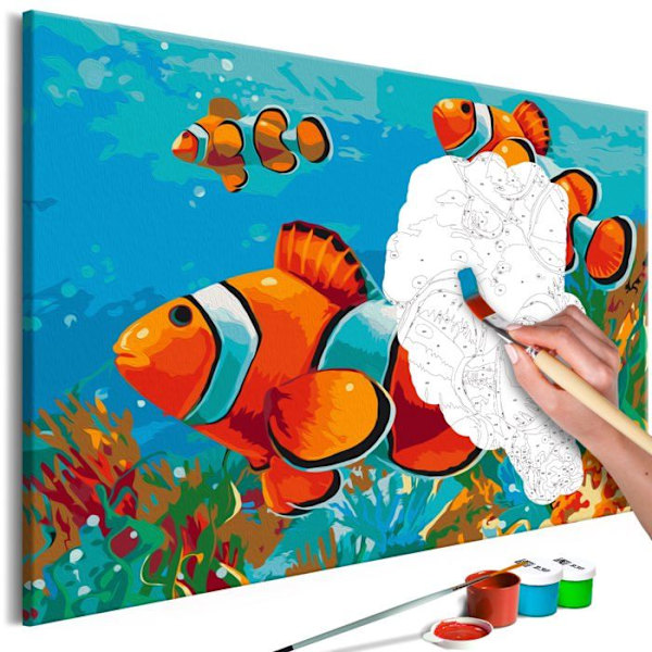 Måla efter nummer tavla motiv Guld fiskar 60 x 40