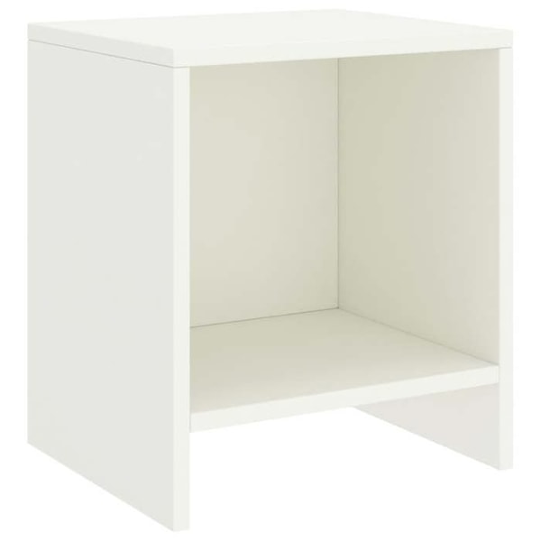 Sæt med 2 natborde med åbent rum 35 x 30 x 40 cm hvidt fyrretræ DEC034857 Vit