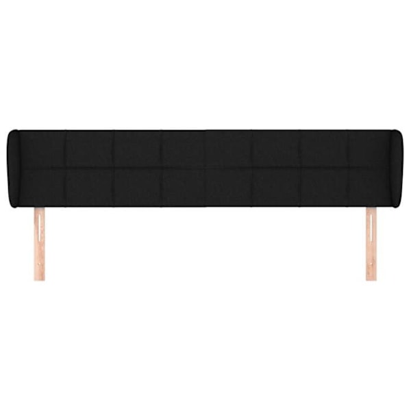 Hovedgærde - Soveværelses tilbehør - 163x23x78/88 cm - Sort stof - Klassisk stil - Højdejusterbart Svart