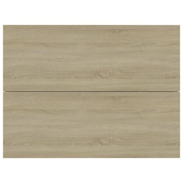 Væghængt natbord med to skuffer 40 x 30 x 30 cm ingenieurtræ egeskærm DEC033818 kastanj