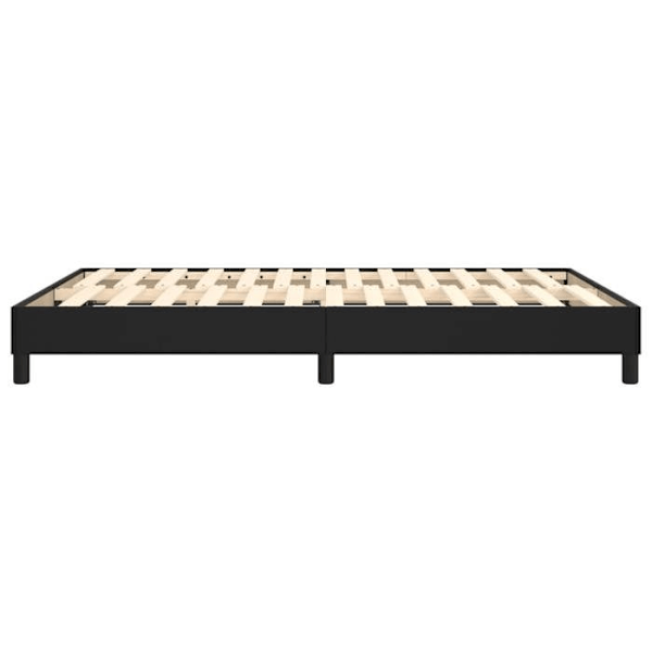 Sänkypohja puujaloilla sängynrunko 140x190 cm synteettinen musta TDL0207027 Svart