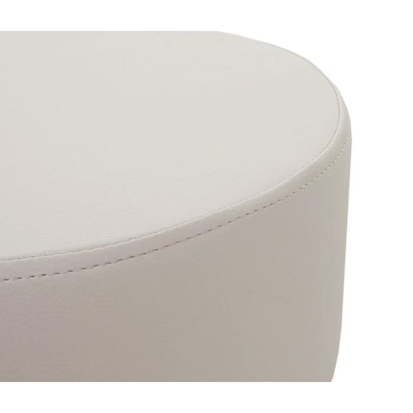 Sæt af 2 drejbare og højderegulerbare taburetter Ø 35cm i creme PVC 04_0000504 Grädde
