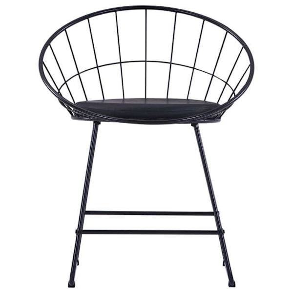 Sæt af 2 moderne design spisebordsstole i sort stål