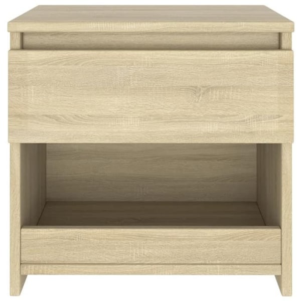 Sæt med 2 natborde med skuffe og åbent rum 40 x 30 x 39 cm spånplade i egetræsfarve DEC035228 Grön