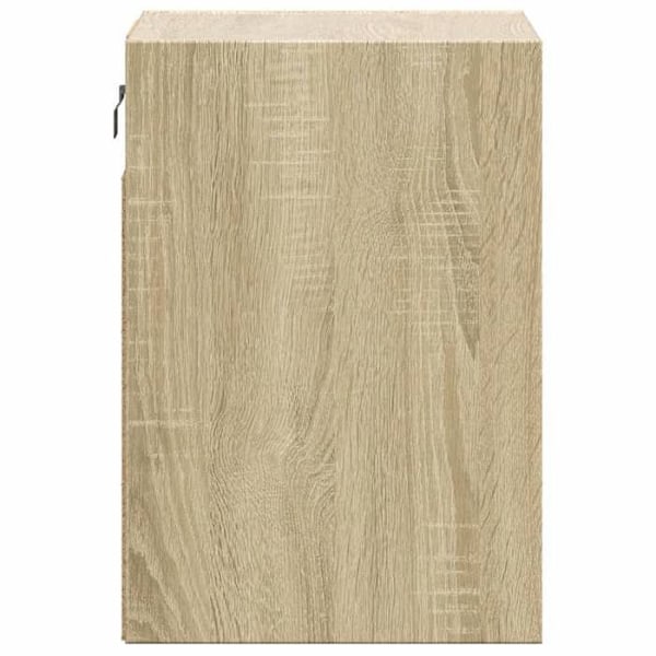 Væghængt natbord med LED-lys og to skuffer 41 x 31 x 45 cm farve eg DEC034186 Flerfärgad