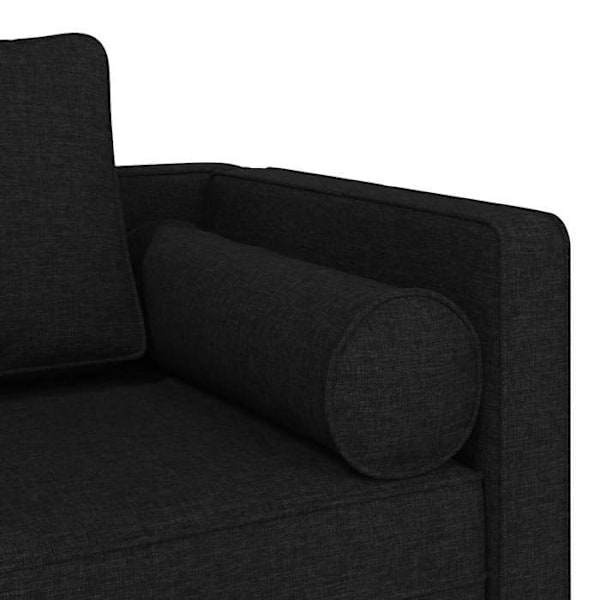 Chaiselong - DEC026090 - Svart - 116,5 x 62 x 57,5 cm - Polyester tyg - Högresilient skum Svart