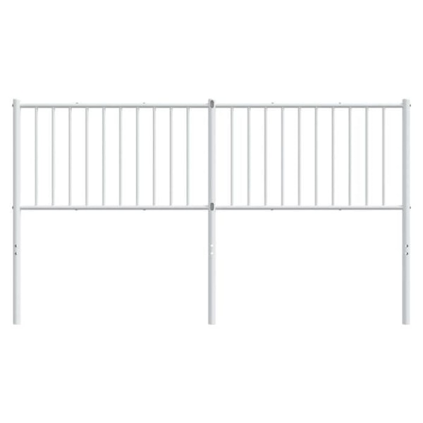 Hovedgærde til seng, soveværelse, møbel 160 cm, hvid metal TDL0202471