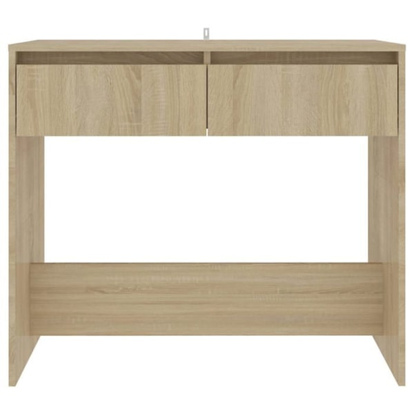 Käytännöllinen konsolipöytä vetolaatikoilla järjestettyyn eteiseen 89 x 41 x 76,5 cm beige insinööripuu DEC031966 Beige