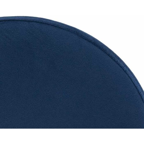 Sæt med 2 barstole med sæde i blå velour og hvid metalramme TDB10696 Vit