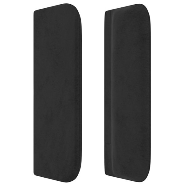 Hovedgærde til seng, soveværelse, møbel med sidelænet 83 x 16 x 78/88 Sort velvet stof