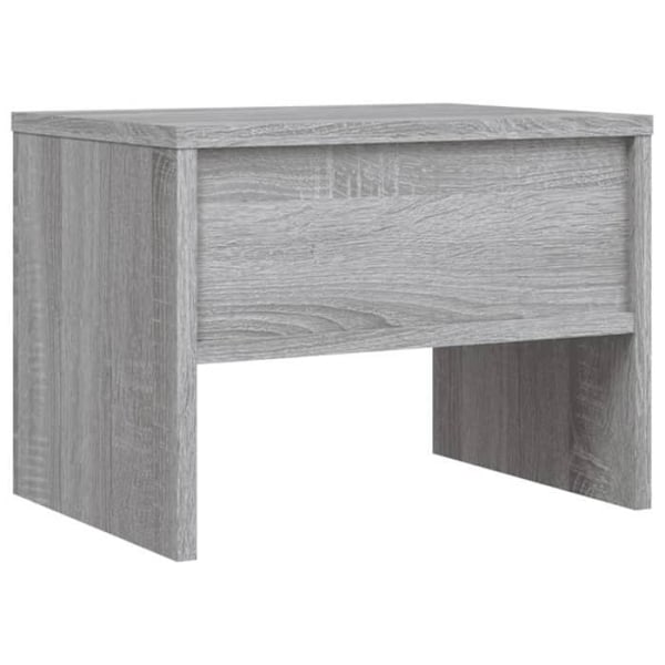 Sæt af 2 natborde med hylde 40 x 30 x 30cm grå ingeniørtræ DEC035660 kastanj