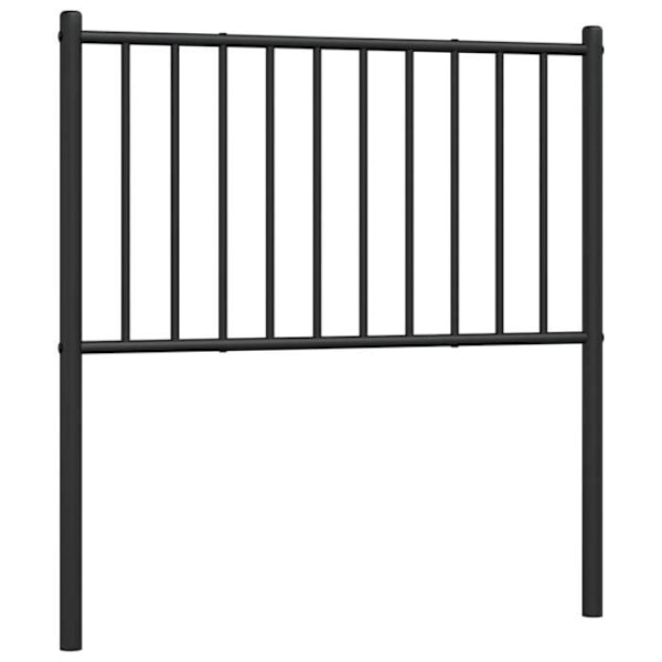 Hovedgærde til soveværelse møbel 100 cm sort metal TDL0202451