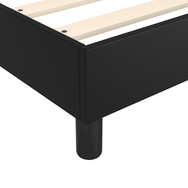 Sängram - Syntetisk - 120x200 cm - 2 platser - Nutida - Design Svart