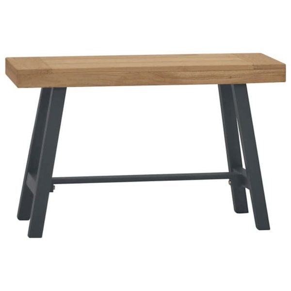 Bænk støtte planter siddende design industriel 80 x 30 x 50 cm massivt teakh træ brun DEC025001 kastanj