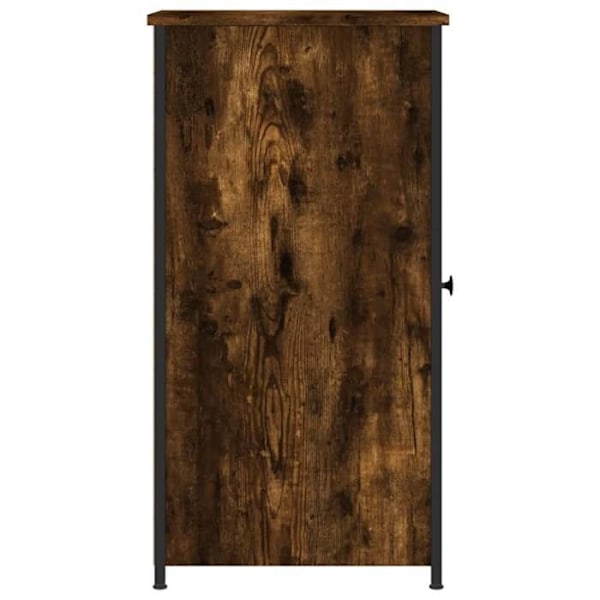 Sæt med 2 natborde med skab med dør 32 x 42 x 80 cm ingeniørtræ brun DEC035061 kastanj