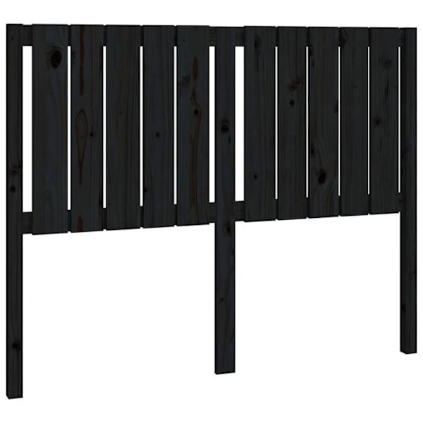 Hovedgærde - Klassisk - Sort fyrretræ - 125,5 x 4 x 100 cm - Tidløst design - Rustik charme Svart
