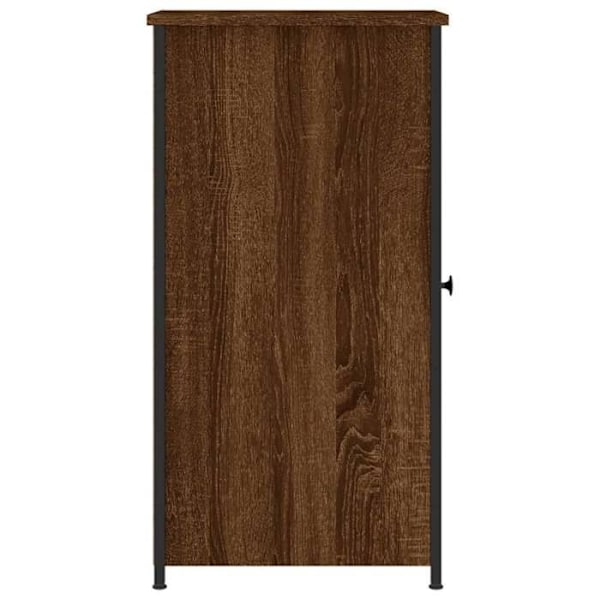 2 kpl yöpöytiä ovikompartmentilla 32 x 42 x 80cm ruskeaa insinööripuuta ja terästä DEC035824 kastanj