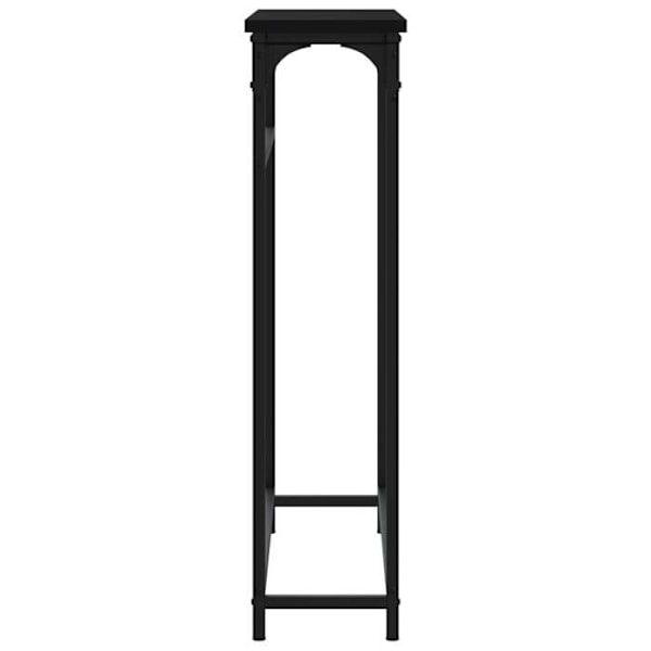 Funktionsdygtig konsolbord og stil 75 x 19,5 x 75 cm sort ingeniørtræ og metal DEC032145 kastanj