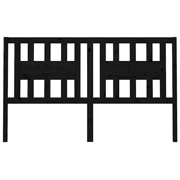 Hovedgærde - TDL - 126x4x100 cm - Sort fyrretræ - 1 person - Moderne design