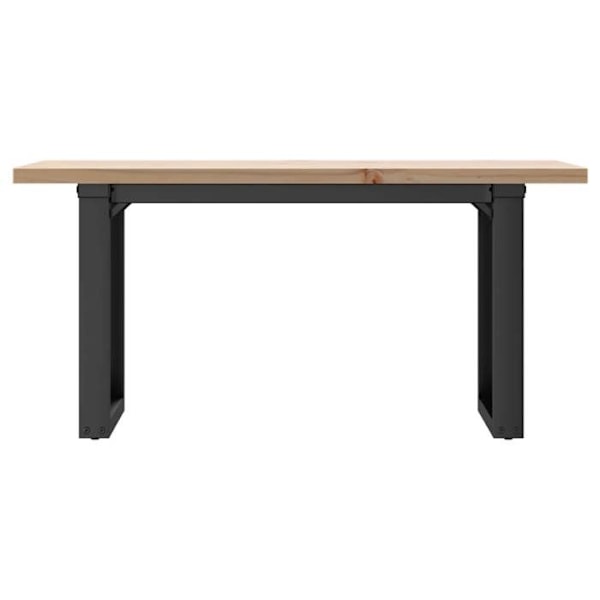 Rektangulært industrielt sofabord 90 x 40 x 45,5 cm i fyrretræ og stål DEC036252 kastanj