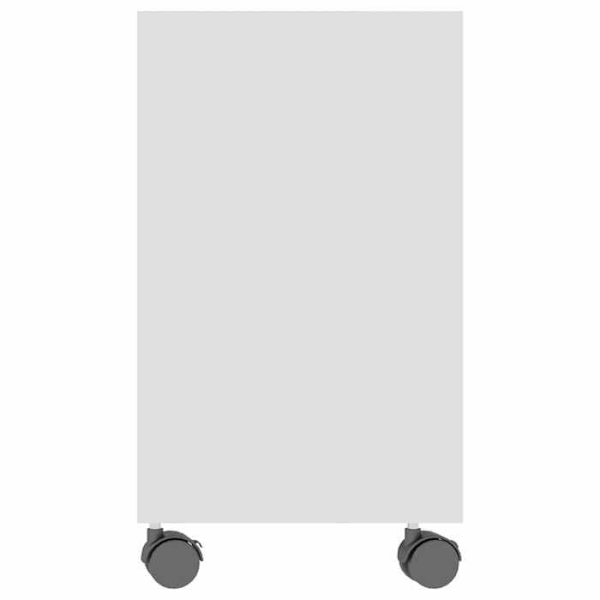 Sidobord, vardagsrumsbord på hjul 70 x 35 x 55 cm, vitt ingenjörsträ DEC032364 Vit