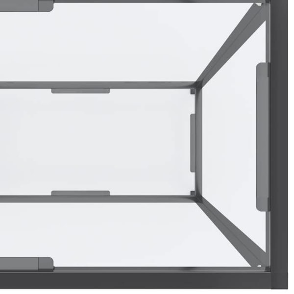 Praktisk konsolbord 200 x 35 x 75,5 cm i klart hærdet glas og stål DEC032271 Transparent