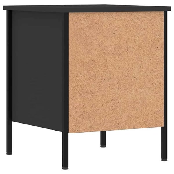 Sæt med 2 nat borde med to skuffer 40 x 42 x 50 cm ingeniør træ sort og jern DEC035585 kastanj