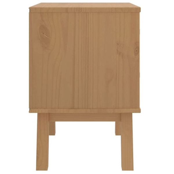 Yötyöpöytä kahdella laatikolla 45 x 39 x 57 cm harmaasta ja ruskeasta männystä DEC034536 kastanj