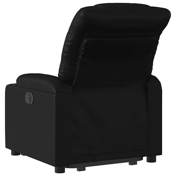TV relax stol, komfortabel polstring, elektrisk løftfunktion i sort PVC DEC028071 Svart