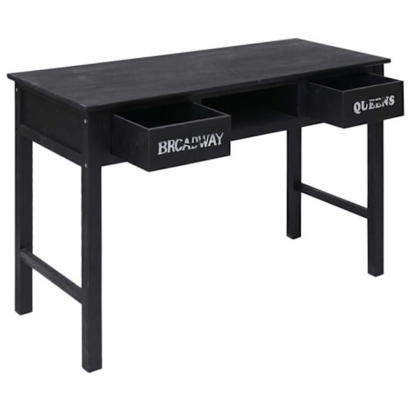 Praktisk konsolbord med skuffer til en organiseret entré 110 x 45 x 76 cm sort træ DEC032102 kastanj