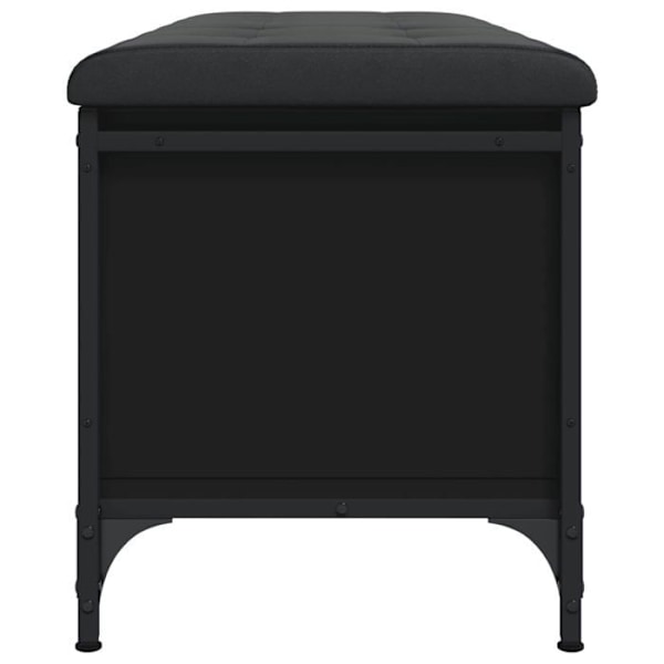 Bænkbænk med opbevaringsplads 102 x 42 x 45 cm, sort ingeniørtræ, metalramme DEC024770 kastanj