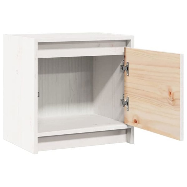 2 kpl yöpöytiä, joissa on ovi ja lokero 40 x 30,5 x 40 cm valkoista mäntyä DEC034884 Vit