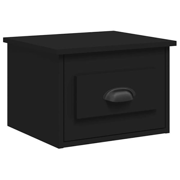 Væghængt natbord med skuffe 41,5 x 36 x 28 cm i sort ingeniørtræ DEC034314 kastanj