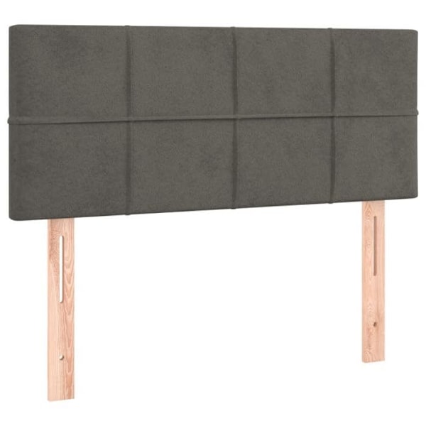 Hovedgærde til soveværelse møbel 80 x 5 x 78/88 cm i mørkegrå velour TDL0203176 Grå