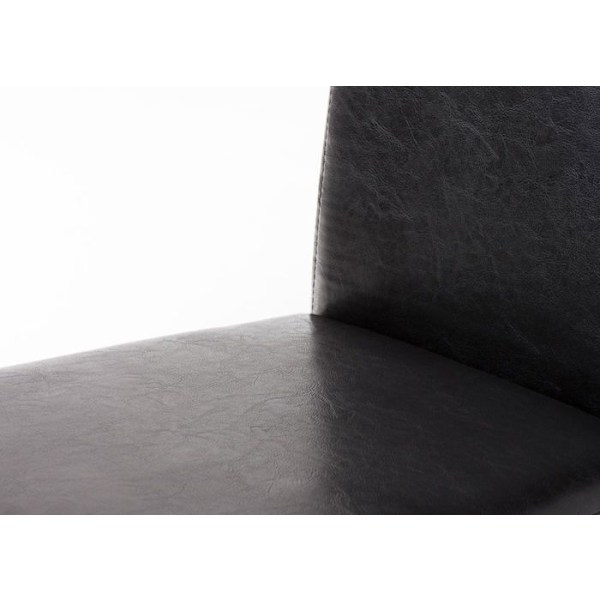 Ruokapöydän tuoli x1 moderni muotoilu PVC ruskea ja jalat musta puu 10_0002026 kastanj
